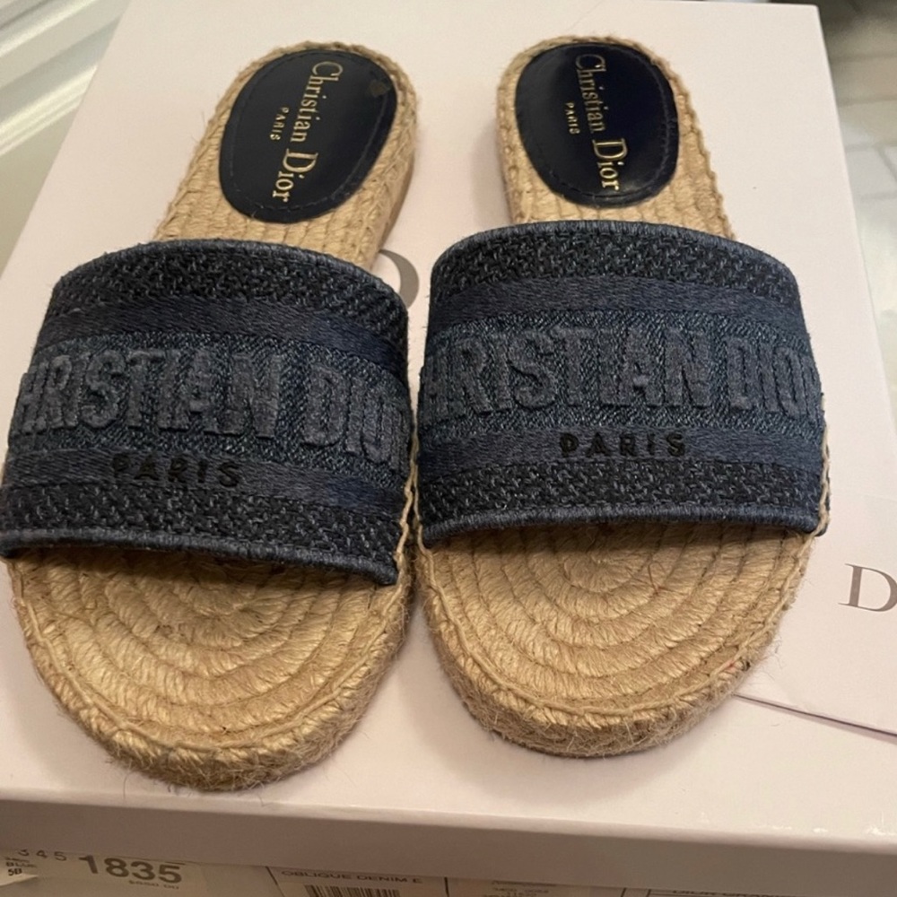 Auth. Dior Sandals | Color: Denim